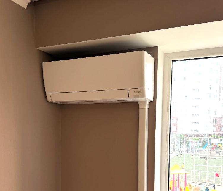 Установка кондиционера в квартире в Кишинёве: внутренний блок Mitsubishi Electric